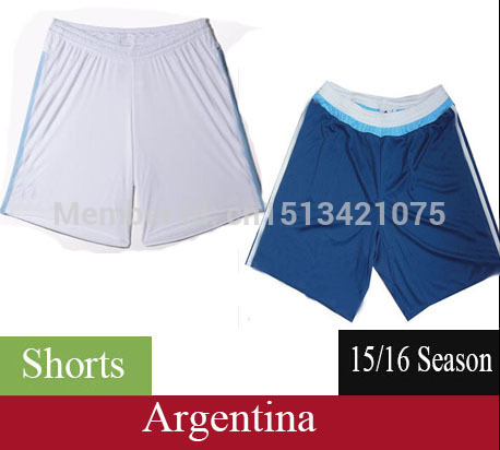 15 16 ƸƼ ݹ ޽ ౸ ݹ ĺ   ౸ ª  ׺ Ȩ ȭƮ ָ /15 16 Argentina Shorts Messi Football Shorts DI MARIA Soccer Short Pants TEVEZ Home W